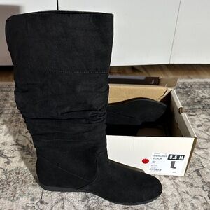 St. John's Bay Black Suede Winter Boots